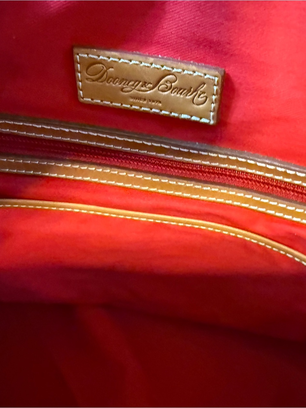 Dooney & Bourke Turquoise (Calypso) Audrey Pebbled Leather Satchel with Tan Trim - Picture 10 of 11